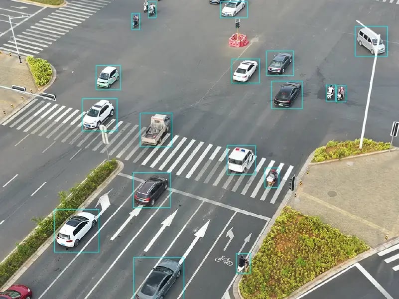 Object detection in a busy intersection