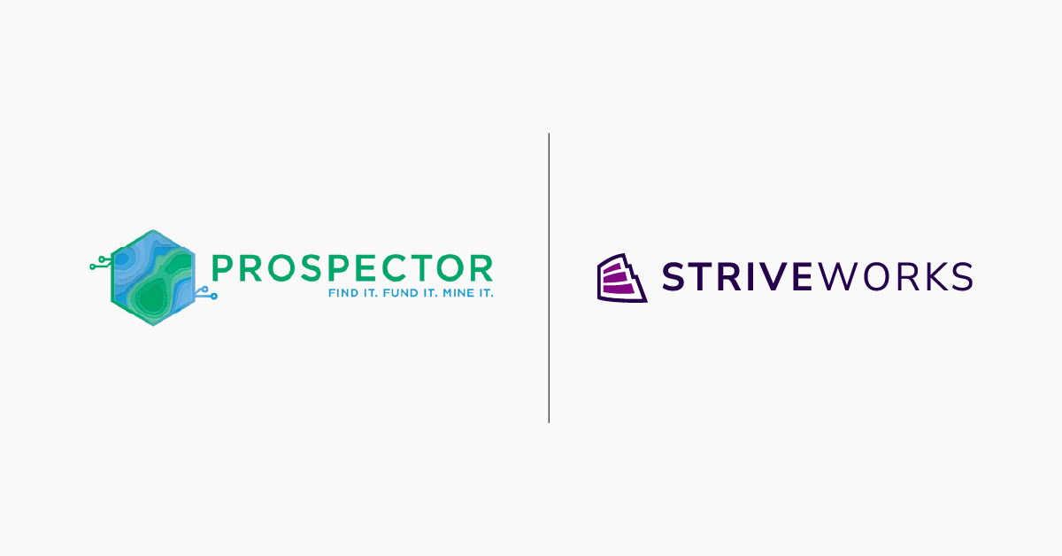 Prospector and Striveworks logos